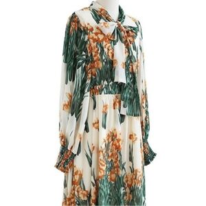 Chicwish Lush Blossom Bowknot Chiffon Dress - Size S - NWT